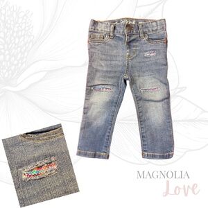 🌈 Cat & Jack Blue Denim Jeans w/ Sparkle Detail 18M